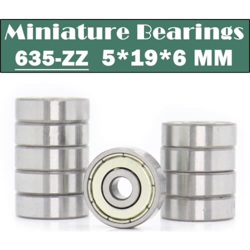 635ZZ Bearing 5*19*6 mm 10Pcs ABEC-1 Grade R1950ZZ 635Z Miniature 635 ZZ Ball Bearings
