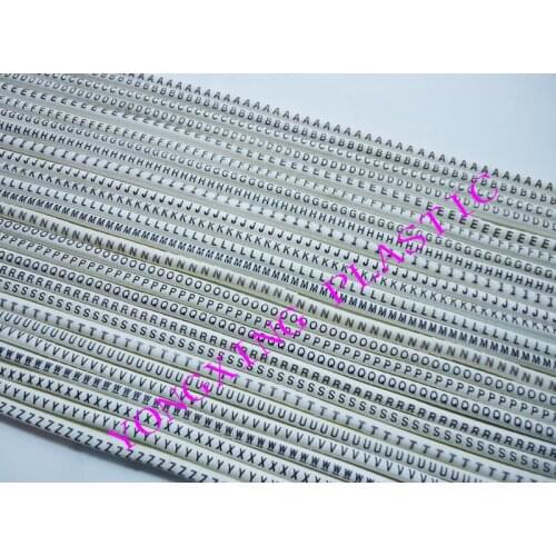 650PCS/lot EC-2 4mm2 cable marker digital number ABCDEFGHIJKLMNOPQRSTUVWXYZ each 25PCS