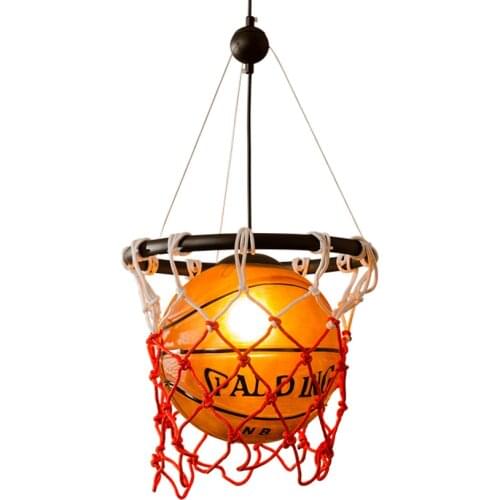 American Vintage LED Chandelier Sport Theme Bar Football Pendant Lamps Lights Bedroom Boy Hanging Lights Children Room Fixtures