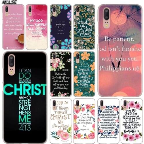 Bible verse Jesus Christ Christian Fashion Hard Case Cover for Huawei P30 P20 P10 P9 P8 Lite 2017 P30 P20 Pro Mini P Smart 2019