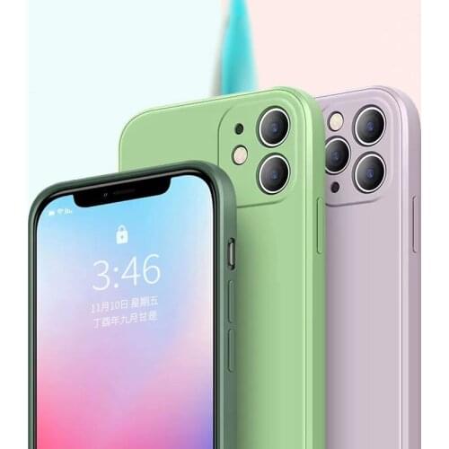 Liquid Silicone Luxury for iphone 11 pro case 12 Pro Max mini SE 2020 X XR XS Max 7 8 Plus Full Protection Shell Case Cover