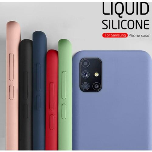 For Samsung M51 Case Liquid TPU Silicone Back Cover For Samsung Galaxy M51 M 51 6.7" SM-M515F/DSN M515F Shockproof Fundas Coque