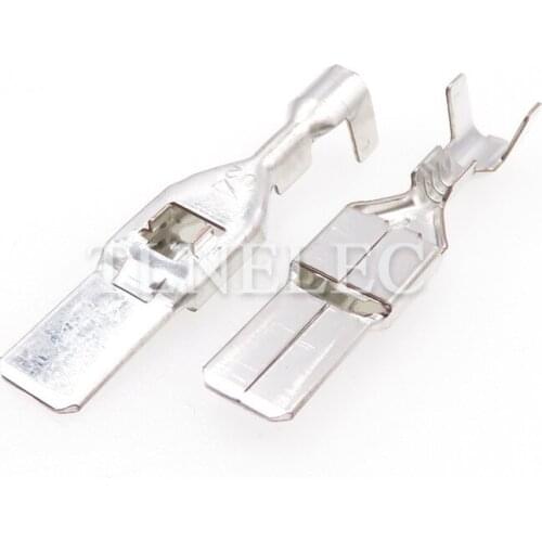 DJ6126-6.3B Automotive Wiring Harness Connector Pins Male Terminal 6.3mm Loose Wiring Splice Terminal for Car Cable Connect