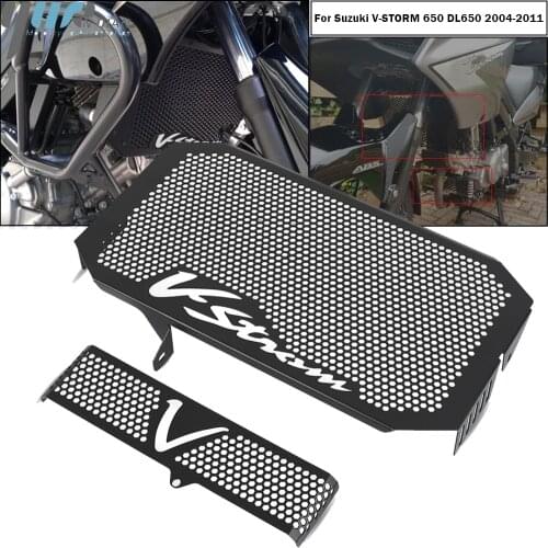 For Suzuki V-STORM DL650 VSTORM 650 2004-2011 2010 Motorcycle Radiator Grille Guard Cover Motor Oil Cooler Guard Set Accessories