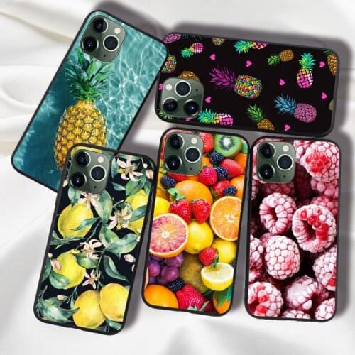 Fruit Silicone Case For iPhone 11Pro 12 Pro Max Mini XS XR X SE 2020 6 6S 78 Plus Case Cover Bumper TPU Matte For iPhone 11Pro