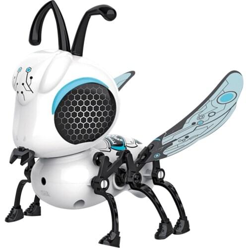 Honeybee Yellow White Toy DIY Assembled Touch Sensing Bee Insect STEM Toy With Light Sound Building Educational Model Toys Kit