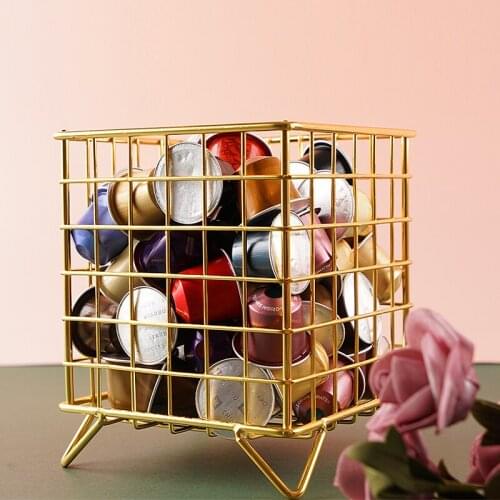 Storage Basket Dolce Gusto Nespresso Coffee Pod Capsule Rack Coffee Metal Desktop Organizer Home Hotel Ornament