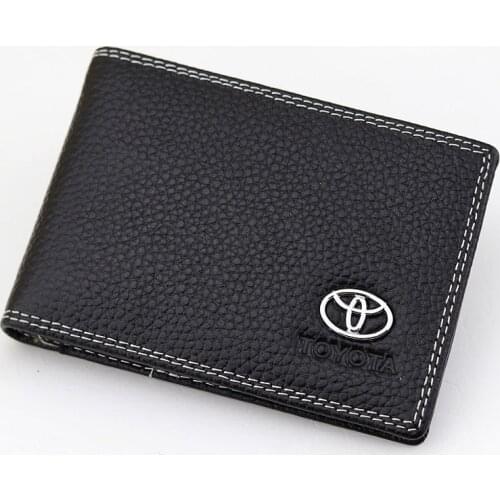 Men women Leather car drivers license bag passport wallet for Toyota badge business card holder auto Accessories credit cards