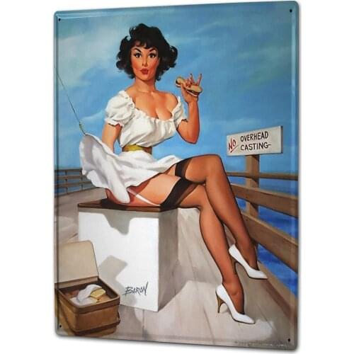 LEotiE SINCE 2004 Ocean Ridge Hook Dress Tin Sign Metal Plate Decorative Sign Home Decor Plaques 20x30