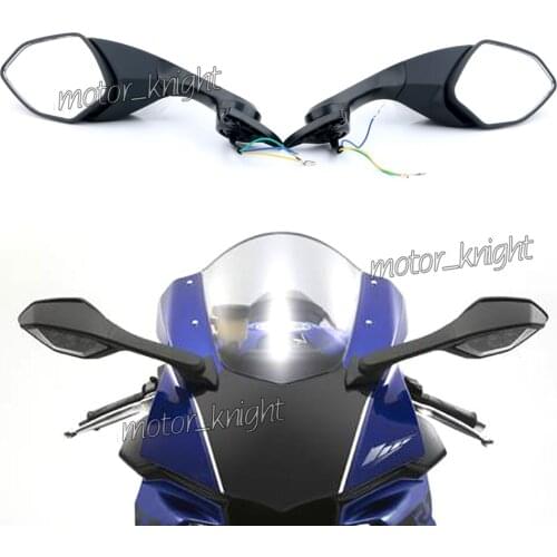 Motorcycle Accessories Rearview Mirror LED Turn Signal Light For Yamaha YZF R1 2015-2020 Turn Signal Mirrors YZF-R6 2017-2019
