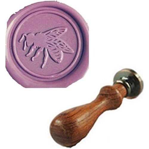 Vintage Bee Custom Picture Logo Wedding Invitation Wax Seal Sealing Stamp Rosewood Handle Set Kit