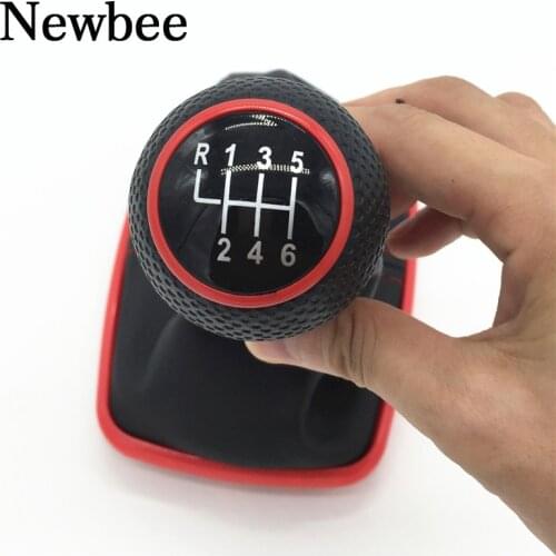 Newbee 23mm 5/6 Speed Gear Shift Knob Lever Shifter Gaiter Boot For Volkswagen VW Golf 4 IV MK4 GTI R32 Bora Jetta 1999-2004