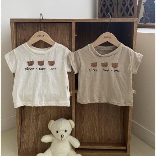 2021 new boys girls t-shirt fashion cotton summer shorts sleeve babys top