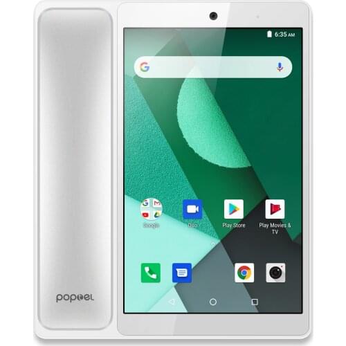 2021 New Poptel telephone 8 Inch 2g/16g Bluetooth Handset for Home and Office IOT Device Tablet Phone Support Google Play