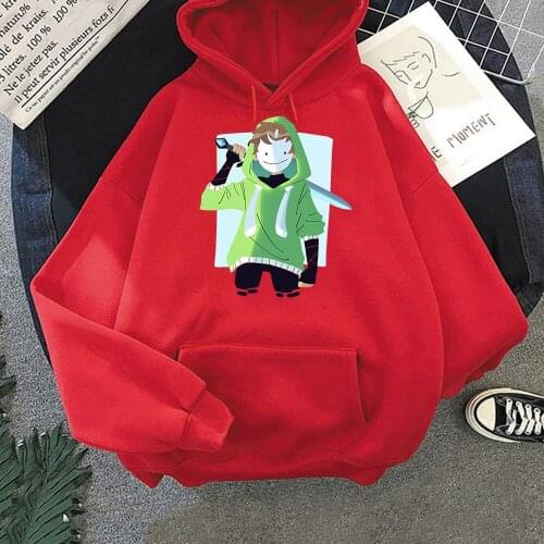 Newest Korean Kawaii Anime Dream SMP Hoodie Sweatshirt Women/Men Smile Boys Take The Sword Pirnt Pullovers Harajuku Unisex Tops