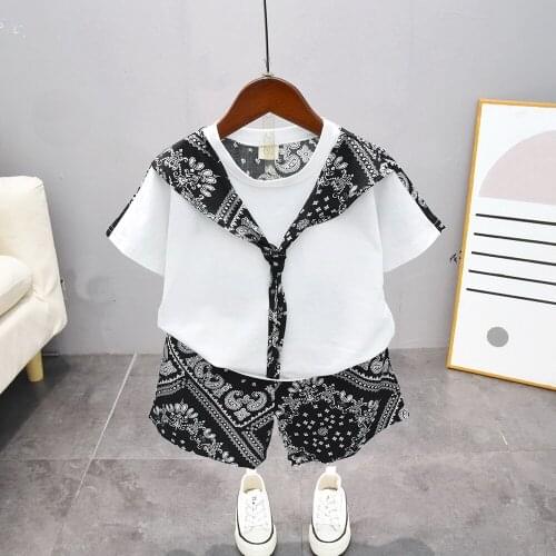 Boy Clothes Shorts Sleeve Tops+Shorts 2PCS Outfits Summer Fashion Soft and Comfortable Childrens Suit Baby Boy Clothing Sets