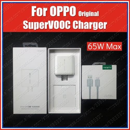 Original OPPO 65W Super VOOC Charger Apply to OPPO Find X2 Pro Reno 4 Ace 2 Reno 5 Pro 2z 2f 10x zoom Find x a5 a9 2020
