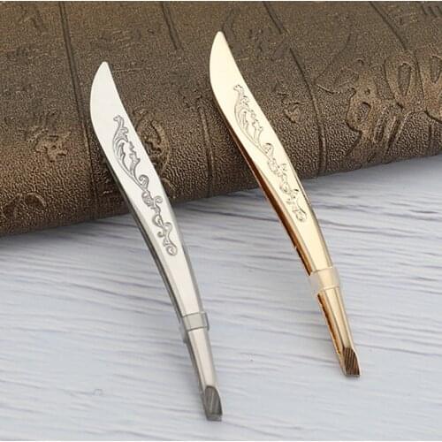 Professional Beauty Stainless Steel Eyebrow Tweezer Slant Head Hair Removal Eyebrow Clip Makeup Tool Beauty