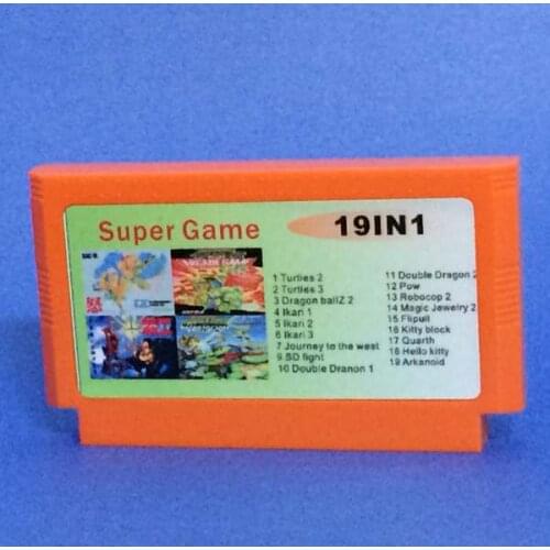 Rare Game No Repeated 19 in 1 8 bit Game Card