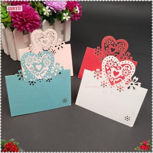 Sky Elina 10Pcs Laser Cut Seat Cards Fashion Chic Table Name Cards Wedding Guest Table Decoration Party DIY Place Cards 5z