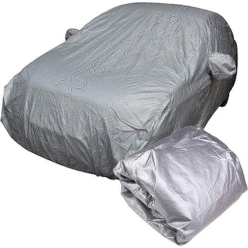 Convenient Car Cover Sunscreen Dust-proof UV-resistant Heat-insulated Scratch-resistant Suitable for Indoor Silver Grey