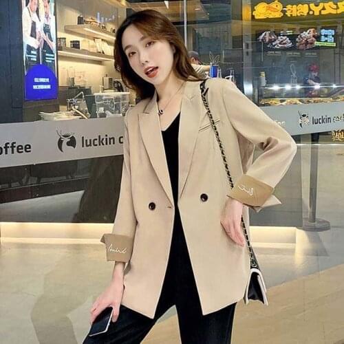 2021 Free Shipping New Spring Autumn Blazer Women Korean Loose Versatile Leisure College Fashion Suit Coats