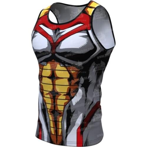 Vest 3D Men Tops Anime Tank Comics Compression Tops Anime Printed Silm Shirt Tee Fashion Quick Dry Tight Sports Vest Tank Tops