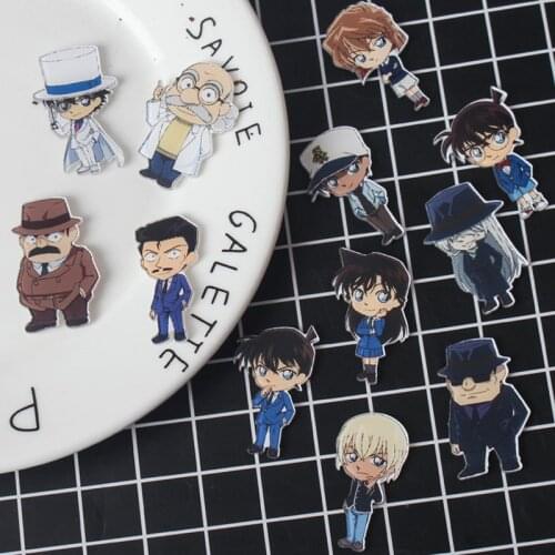 1 PCS mix lovely Detective Conan cartoon mix dog for Clothing Acrylic Badges Kawaii Icons on The Backpack Pin Brooch Badge Z69