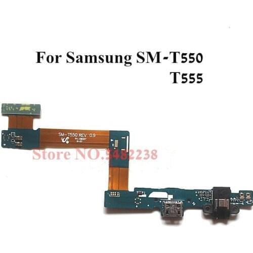 10 pcs/Lot Original USB Charging Dock Port Flex cable For Samsung SM-P550 T555 T550 Charger plug With Microphone board