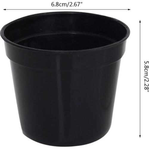 10 Pcs Mini Plastic Round Flower Pot Indoor Plant Pots Drainage Minimalist Decor T84F