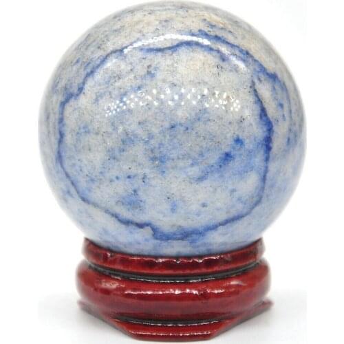 40mm Blue Aventurine Quartz Crystal Shpere Healing Stone Reiki Natural Gemstone Massage Ball Decoration With Stand