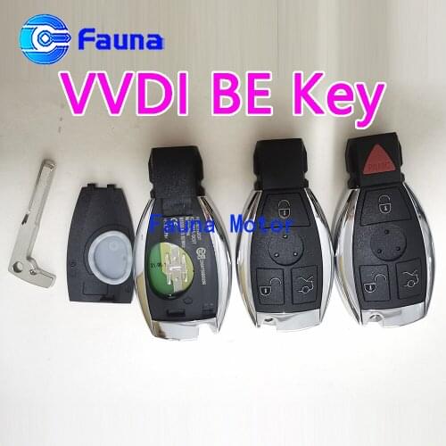 Xhorse VVDI 4 Button Benz Key With 200VVDI-Points Exchanged 1 Token For MB Calculate online Frequency Changeable