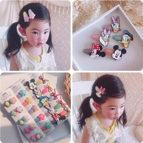 5 / Set Girls' lovely cartoon animal flowers 5cm hairpin childrens lovely hairpin hairpin hoop childrens hair accessories