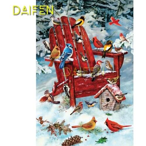 DIY 3D Diamond mosaic snow Full Round Diamond painting Cross stitch anmail Full Square Diamond embroidery birds