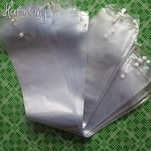 FREE SHIPPING! 30pcs PVC Packaging For Weave Hair Packaging Bags with top hanger and bottom button durable best quality
