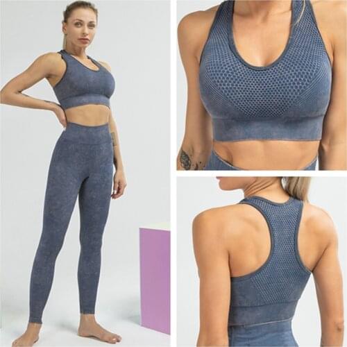 JULYS SONG Seamless Women Yoga Set Workout Sportswear Gym Clothing Fitness Yoga Bra High Waist Leggings Sports Active Suits