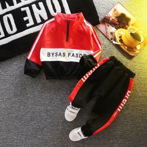 Brand Cotton Newborn Baby Boy Clothes Sets Letter Long Sleeve T-Shirt+Pants 2PCS Kids Infant Girl Jogging Bebes Outfits 1-5Years