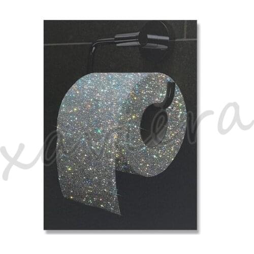 Xaviera DIY 5D Diamond Embroidery Toilet Paper Roll Paper Full Diamond Painting Fashion Cross Stitch Rhinestone Mosaic Picture