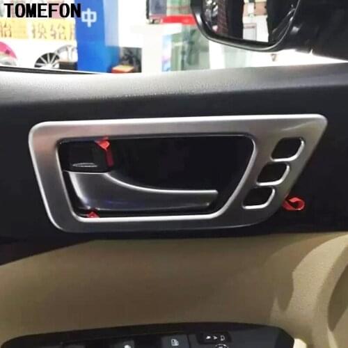 TOMEFON ABS Chrome For Toyota Highlander Kluger XU50 2014 2015 Inner Door Handle Frame Cover Door bowl styling Interior