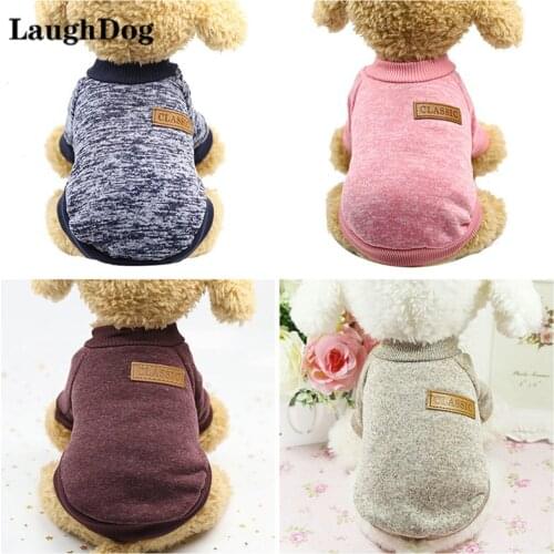 Solid Sweater Dog Clothes For Small Dogs Sweater Pet Dog Clothing For Dog Winter Chihuahua Clothes Classic Pet Outfit Ropa Perro