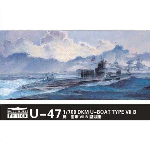 Flyhawk FH1100 1/700 DKM U-47 Submarine U-Boat Type VII B Plastic Model Kit