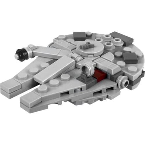 MOC Space War Small Particle Building Block Mini Warship Falcon Assembly And Construction of Particle Childrens Toy Gift Model