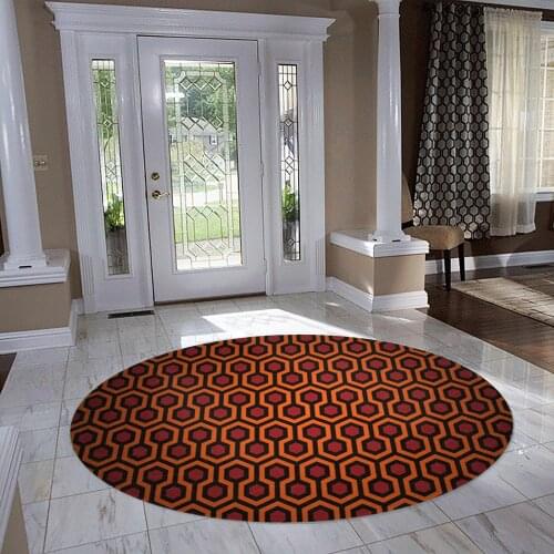 Brown Patterned Round Rug, 2021 New Summer Season Carpets, Area Rug,Game Carpet, kids Room Rug Modern Rug,Fashion Rugs,gzm1195