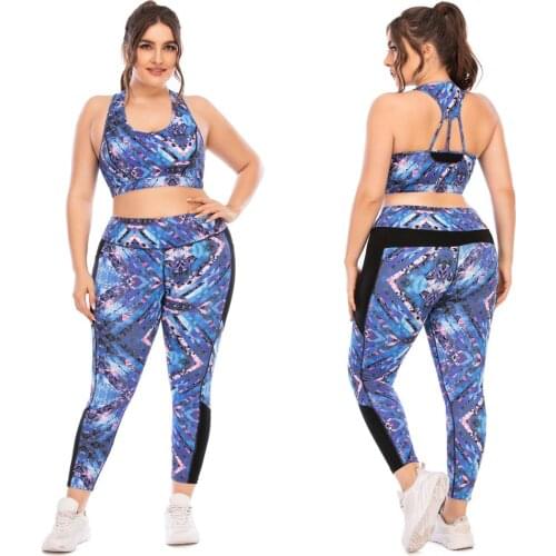 New Women Yoga Suit Gym Sport Running Sets Sportswear Sportsuits Plus Size For Female Big Large Tracksuit Tacking Wear