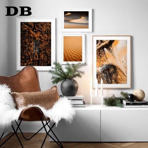 Forest Desert Abstract Fluid art Line Figure Nordic Posters And Prints Wall Art Canvas Painting Wall Pictures For Living Room