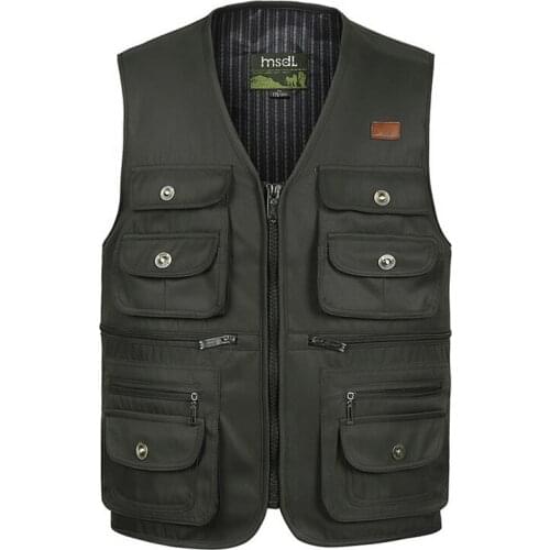 Male Summer Thin Multi Pocket Vest Photographer Outerwear Tool 3 Colors Sleeveless Jacket Waistcoat For Men With Many Pockets
