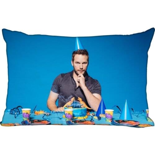 Custom Chris Pratt Pillowcase Satin Fabric Pillow Cover New Rectangle Zipper Pillow Cases Home Office Wedding Decorative 10-10