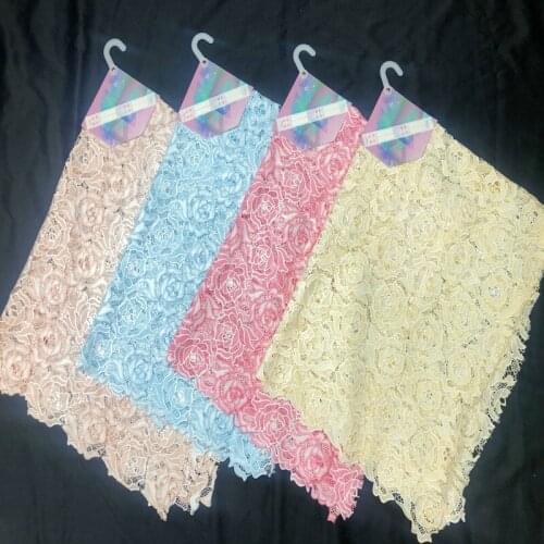New Style Nigerian Lace Fabric 2021 High Quality Lace Water Soluble Embroidered Fashion Soft Lace Fabric 5 Yards