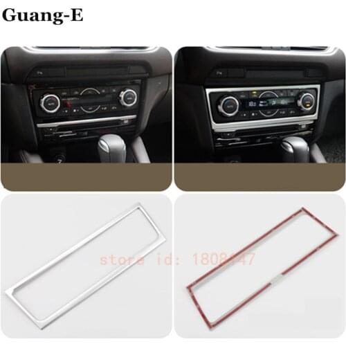 Car Lamp Trim ABS Chrome Front Middle Air Conditioning Switch Parking Panel Frame 1pcs For Mazda6 Mazda 6 Atenza 2017 2018 2019