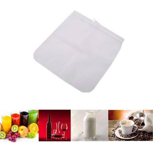 Useful New Mesh Nylon Strainer Filter Bag Nylon Mesh Net Strain For Nut Milk Hops Tea Brewing Home Wine Beer Making Bar Tools